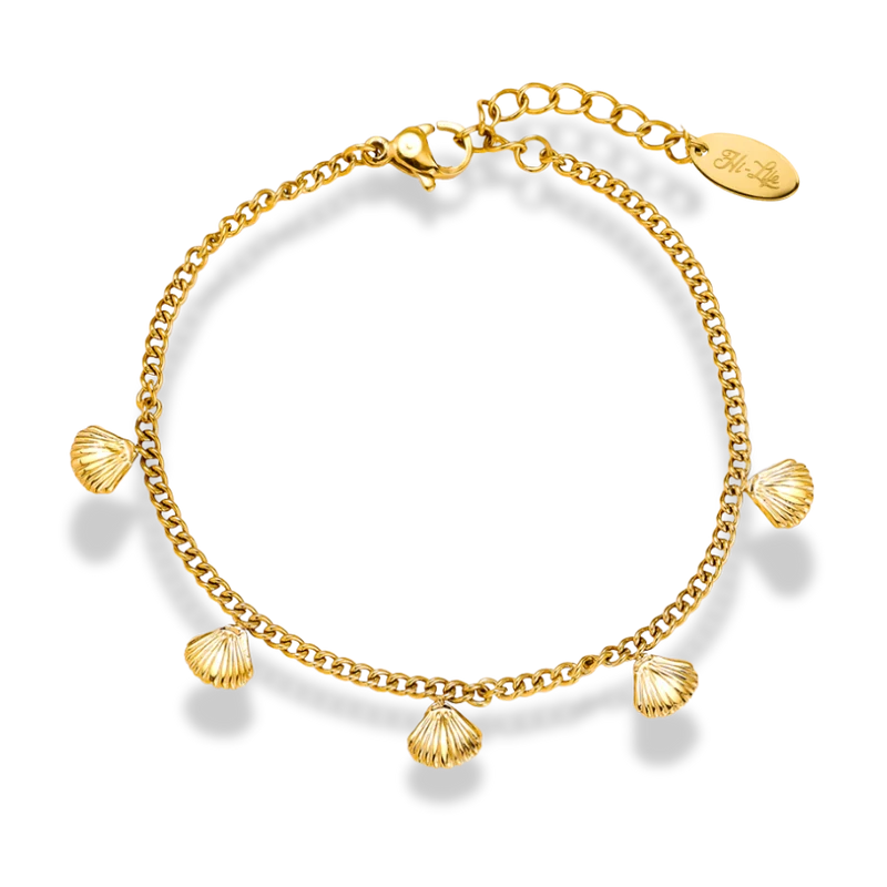 Tiny Golden Sea Shell Armband 14K Vergoldet