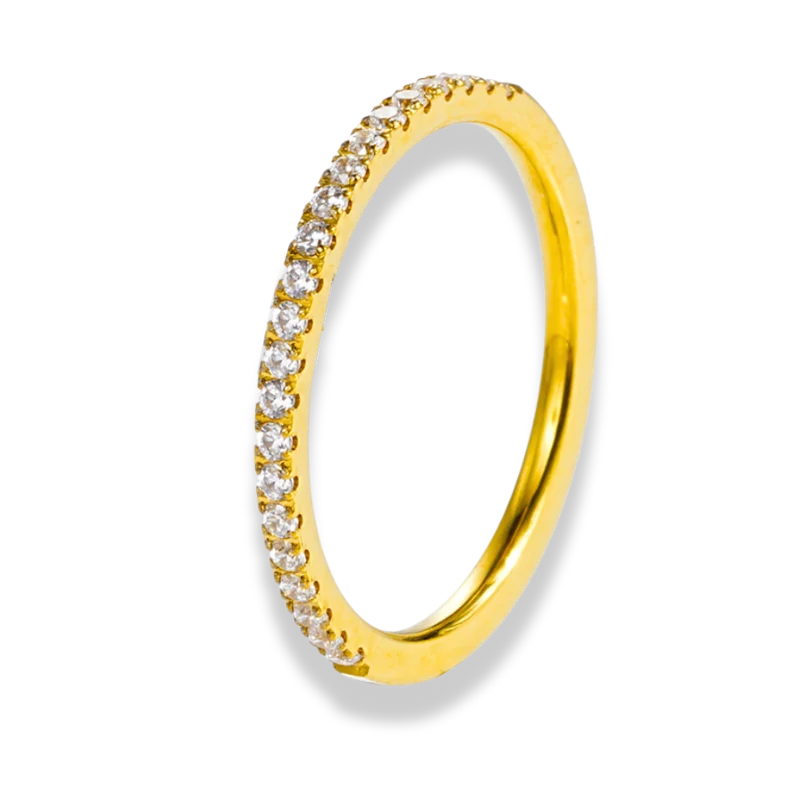 Hi-Life Pave Ring 18K Vergoldet