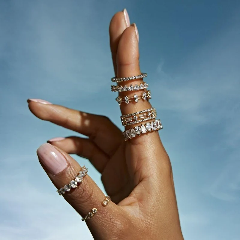 Hi-Life Pave Ring 18K Vergoldet