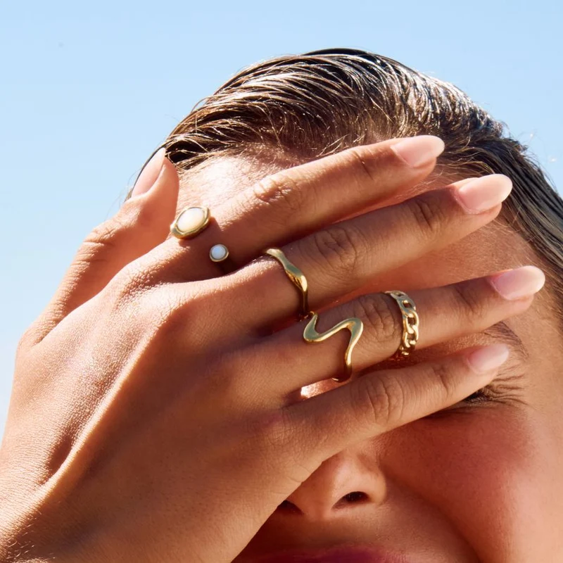 Sweet Meltdown Ring 14K Vergoldet