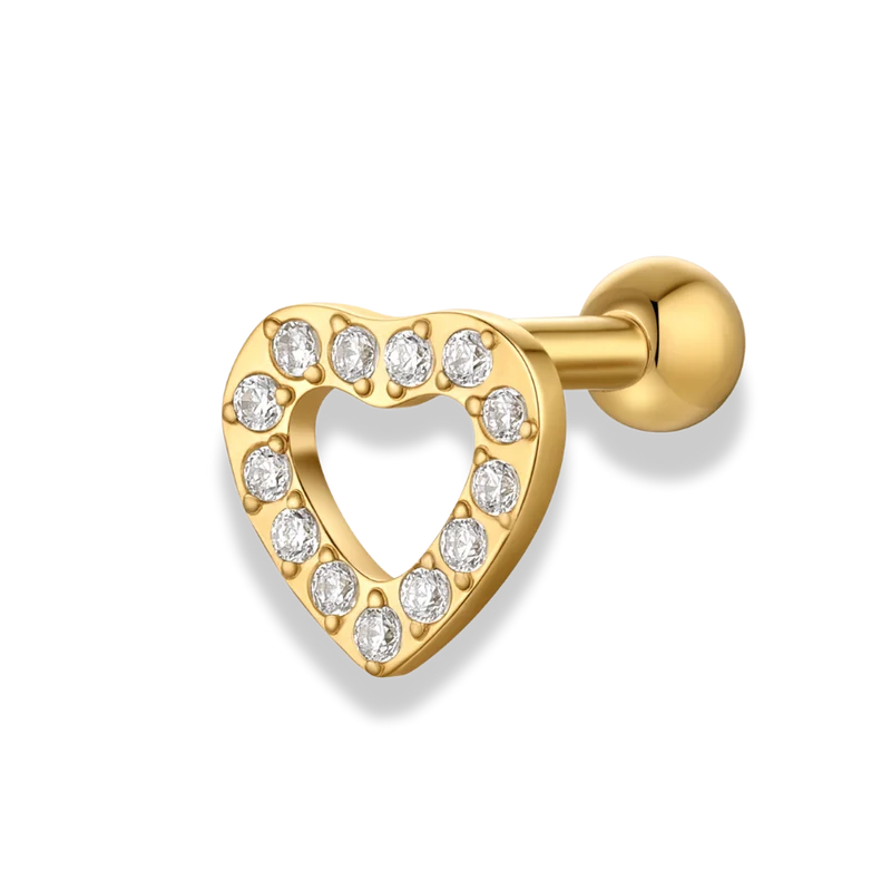 Cute Pave Heart Piercing - Titan