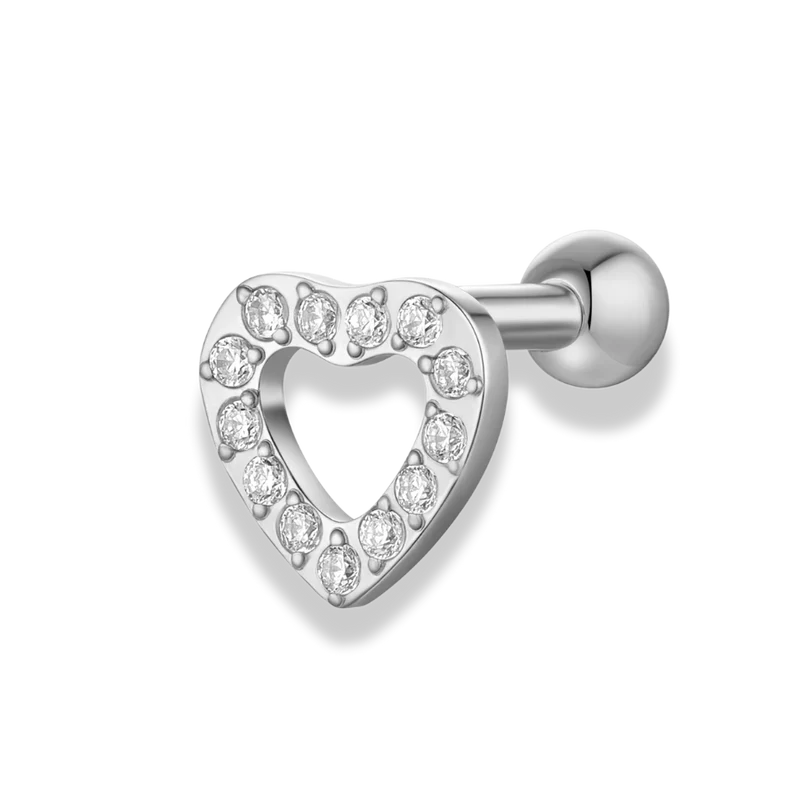 Cute Pave Heart Piercing - Titan
