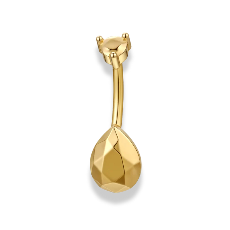Golden Prism Teardrop Belly Piercing - Titan