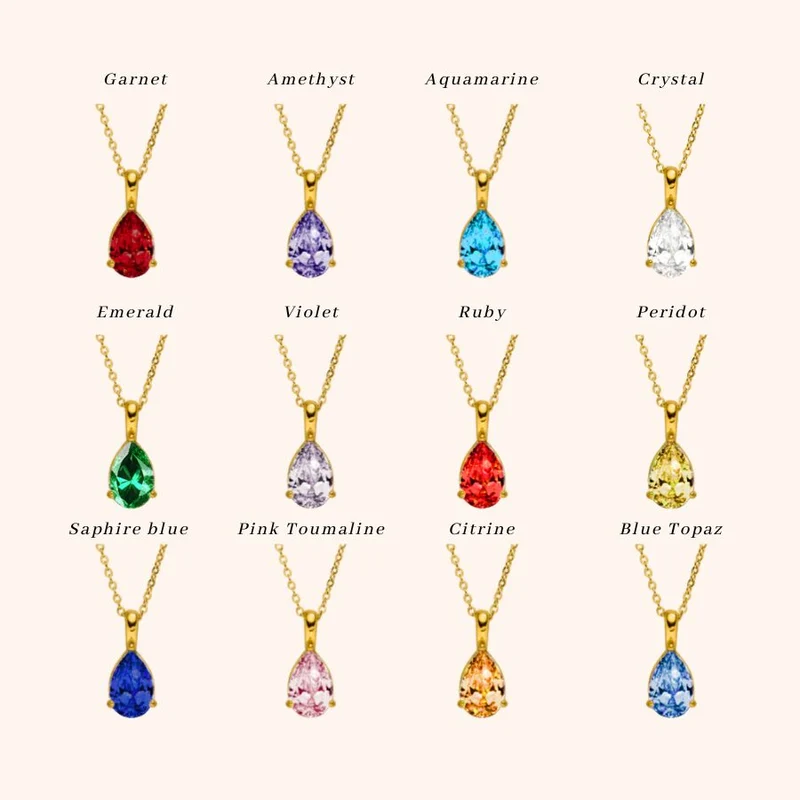 Eternal Birthstone Kette 18K Vergoldet