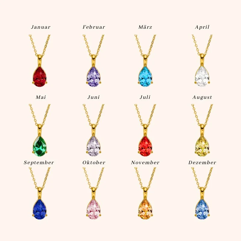 Eternal Birthstone Kette 18K Vergoldet