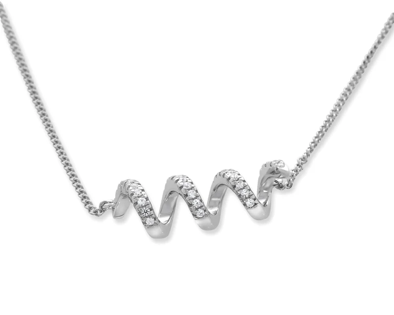 KETTE SILBER ANHÄNGER RUND, SILBERKETTE, WELLE ANHÄNGER 925 SILBER