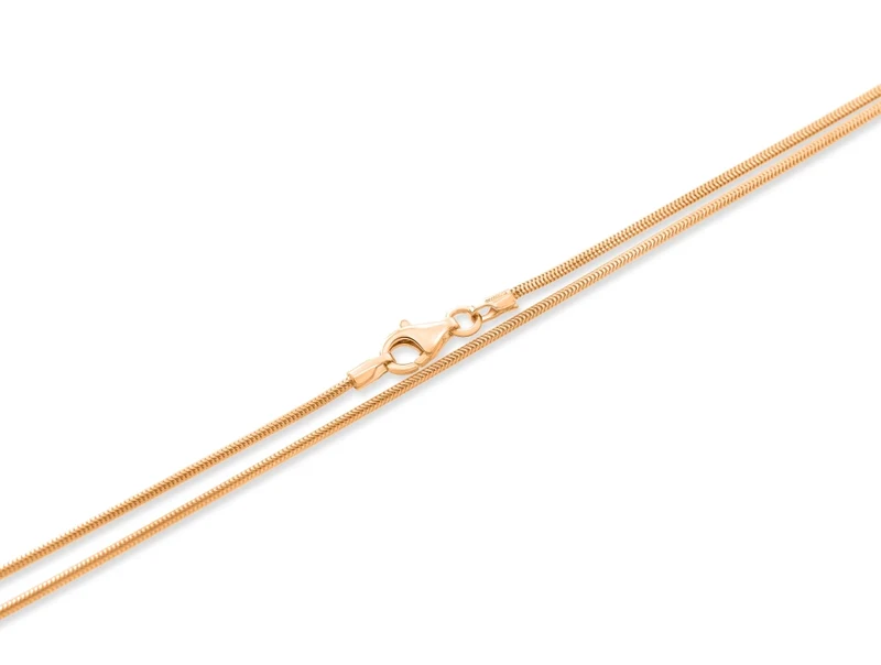 70 cm SCHLANGENKETTE ROSÈ VERGOLDET 925 Sterling Silber Kette einzelne Halskette Roségold