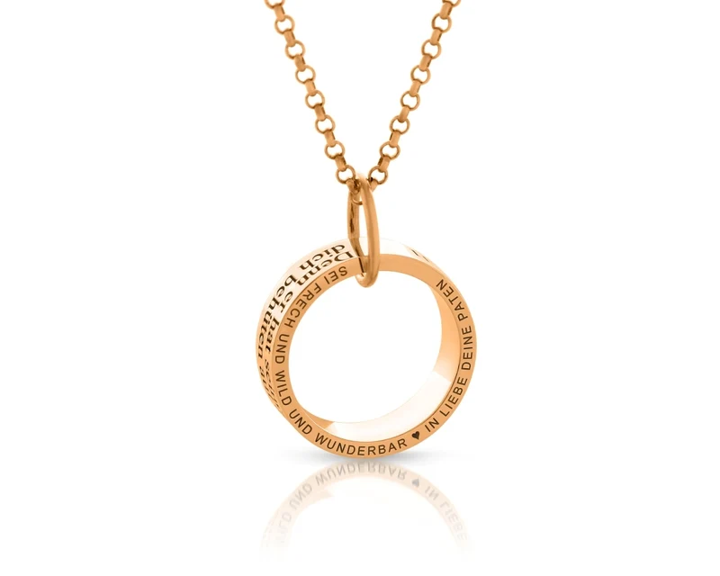 TAUFKETTE MÄDCHEN PERSONALISIERTER TAUFSCHMUCK GRAVUR HALSKETTE RING