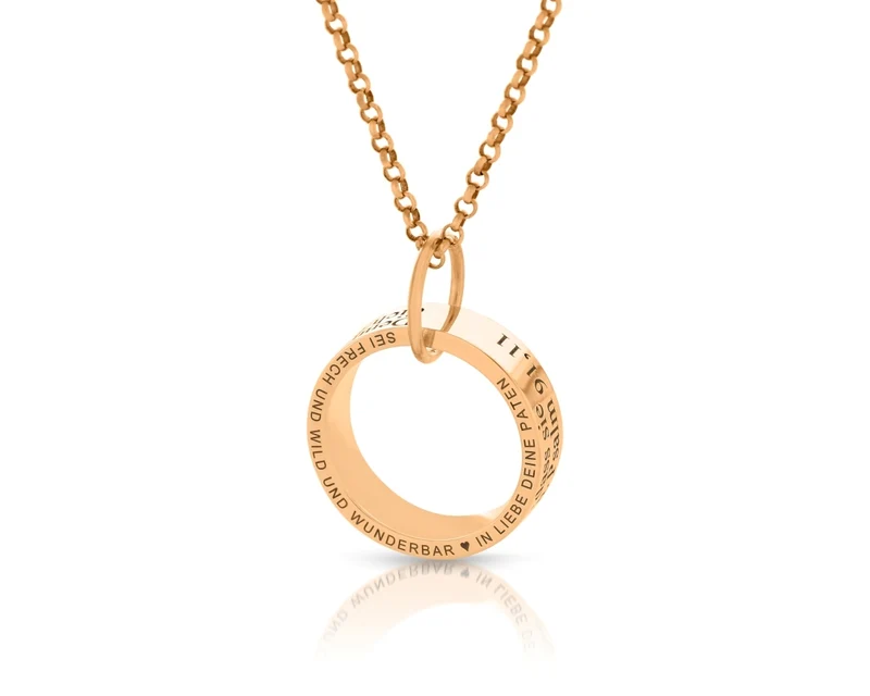 TAUFKETTE MÄDCHEN PERSONALISIERTER TAUFSCHMUCK GRAVUR HALSKETTE RING