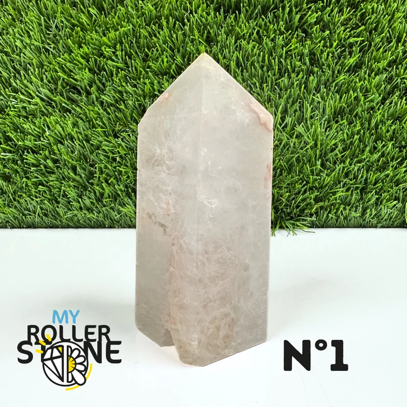 Spitz zulaufender Stein, rechteckige Achatblume