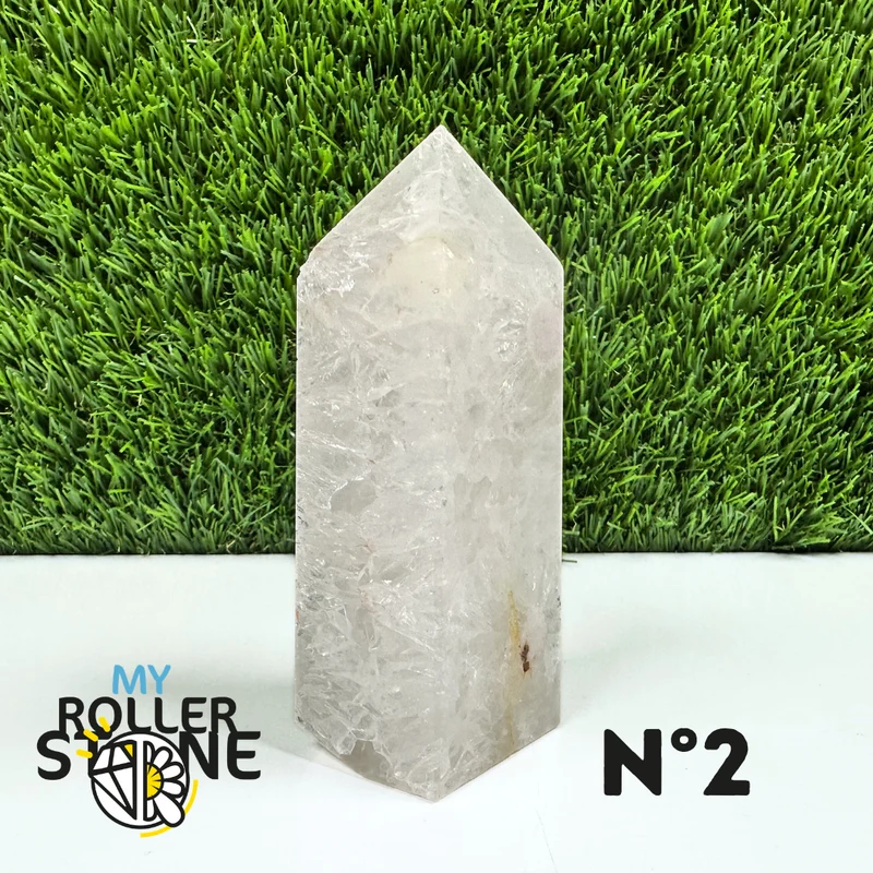 Spitz zulaufender Stein, rechteckige Achatblume
