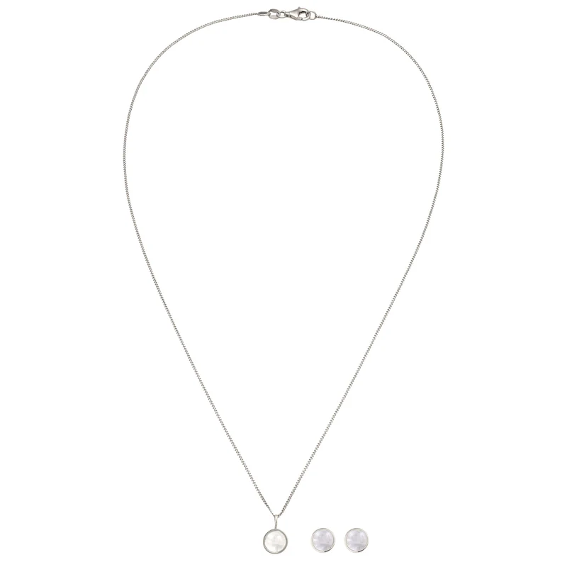 Schmuckset Basic | Mondstein (Weiß)