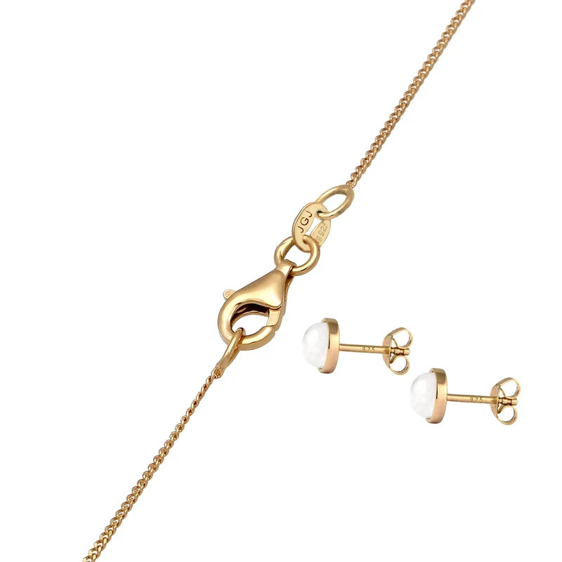 Schmuckset Basic | Mondstein (Weiß)