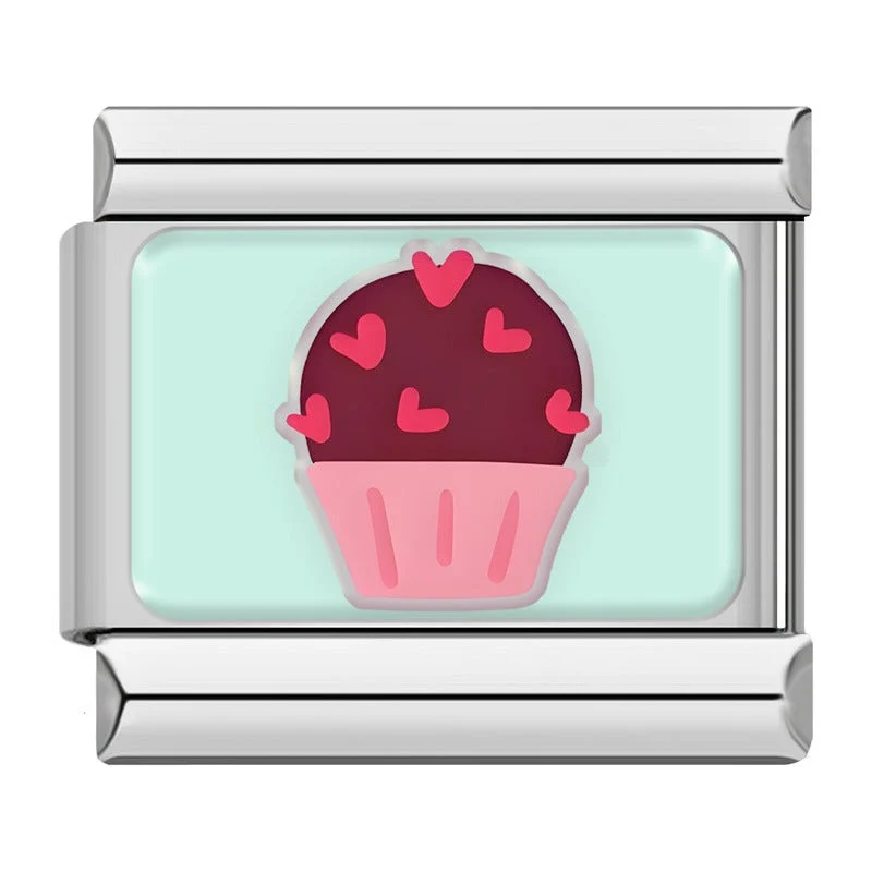 Herz Muffin Silber