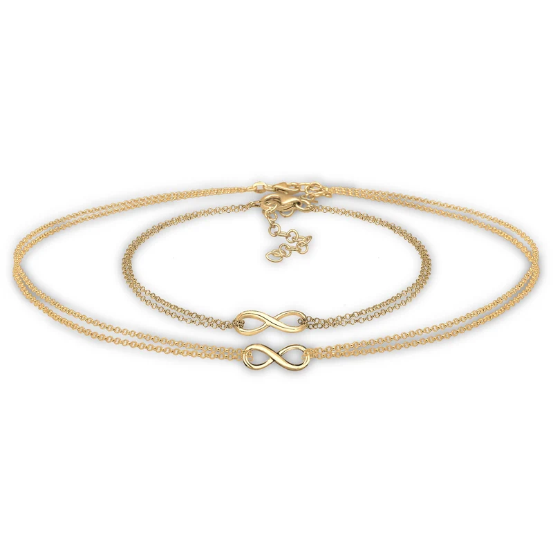 Infinity Symbol Choker & Armband Schmuck Set
