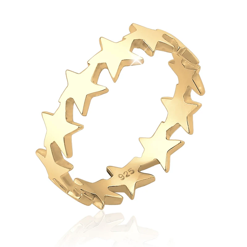 Eterna Star Ohrstecker & Ring Schmuck Set