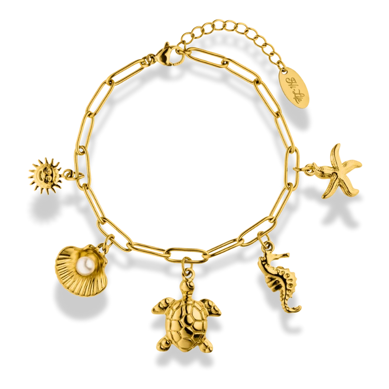 Seashore Turtle Armband 14K Vergoldet