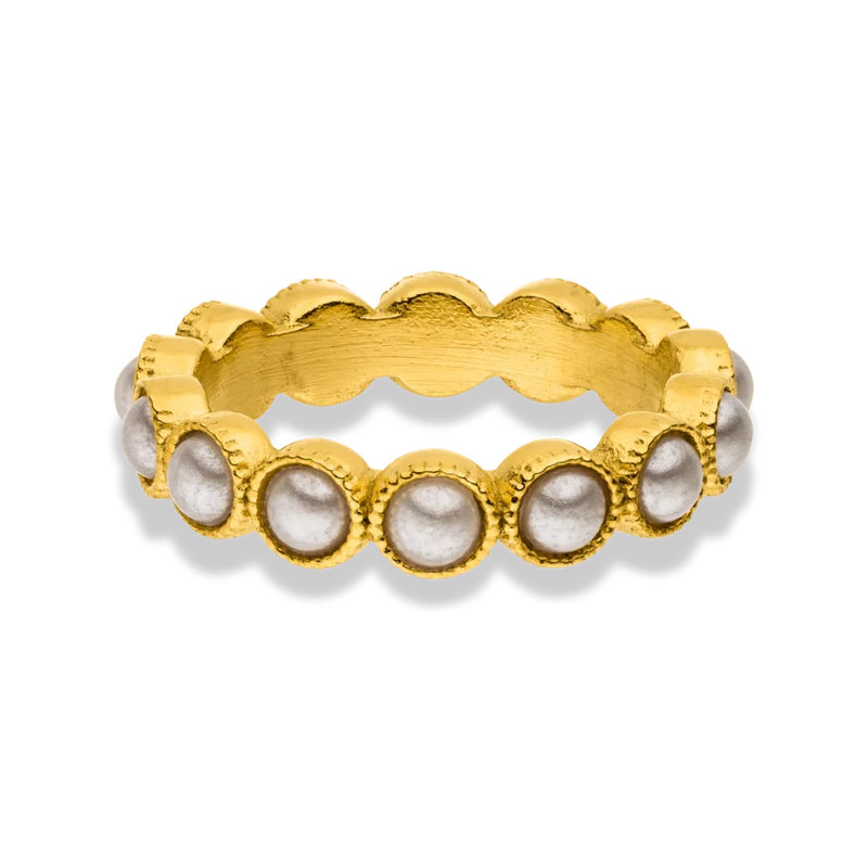 Abbaddon Pearl Ring 18K Vergoldet
