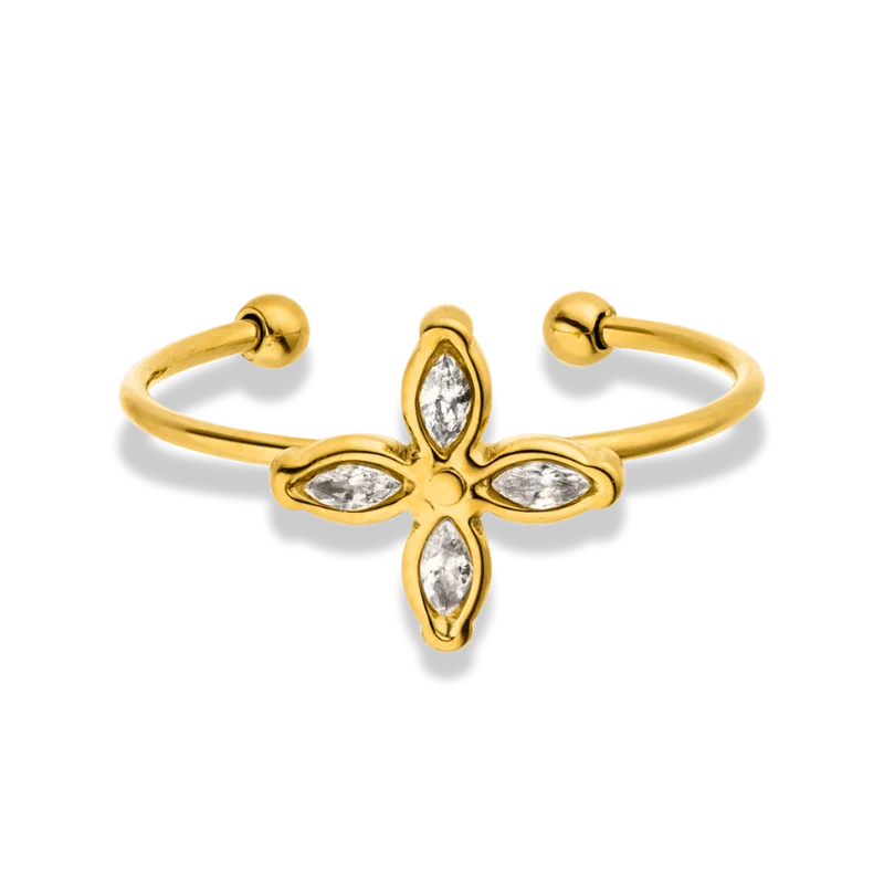 Spring Flower Ring 18K Vergoldet