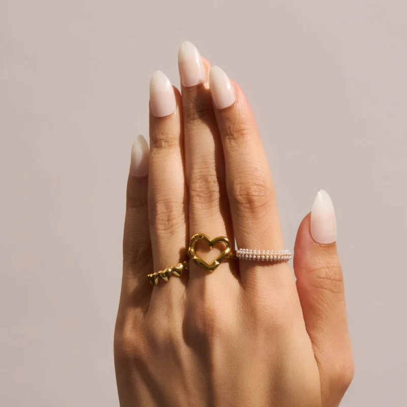 All Around Heart Ring 14K Vergoldet