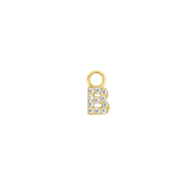 Mini Crystal Letter Charm (Ohrring Charm)