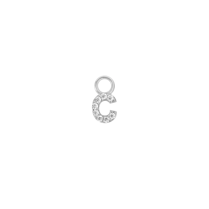 Mini Crystal Letter Charm (Ohrring Charm)