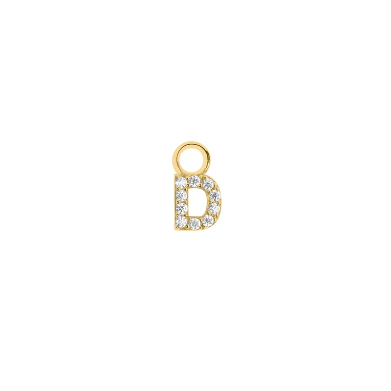Mini Crystal Letter Charm (Ohrring Charm)
