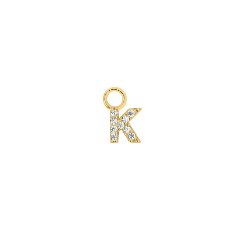 Mini Crystal Letter Charm (Ohrring Charm)