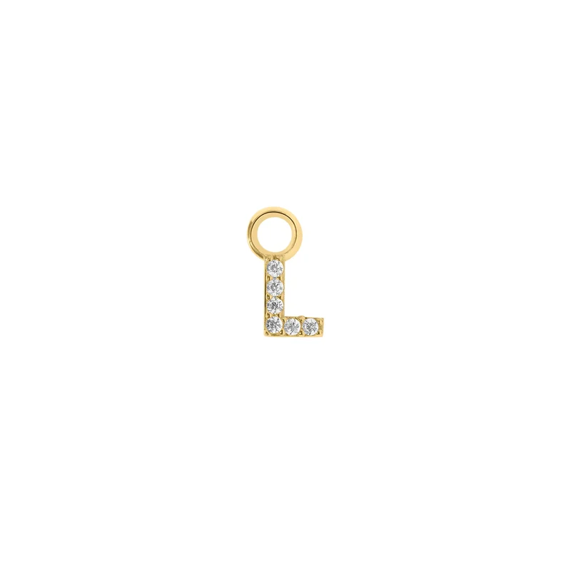 Mini Crystal Letter Charm (Ohrring Charm)