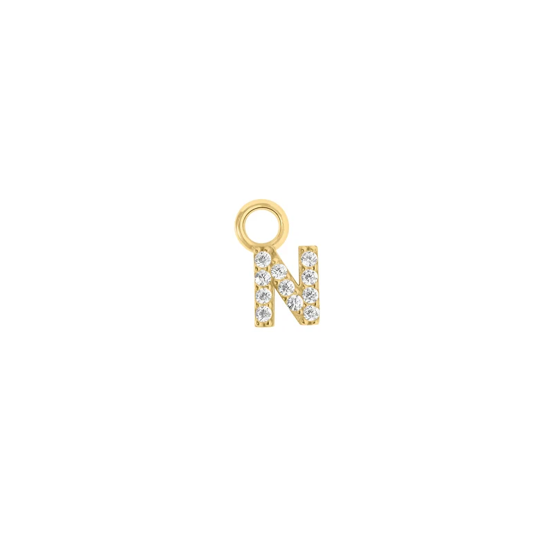 Mini Crystal Letter Charm (Ohrring Charm)