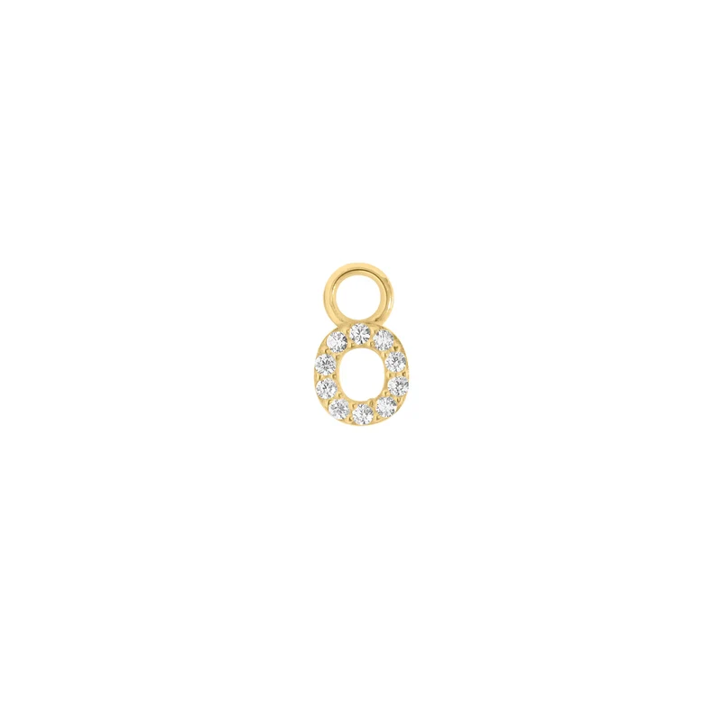 Mini Crystal Letter Charm (Ohrring Charm)