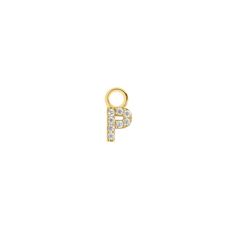 Mini Crystal Letter Charm (Ohrring Charm)