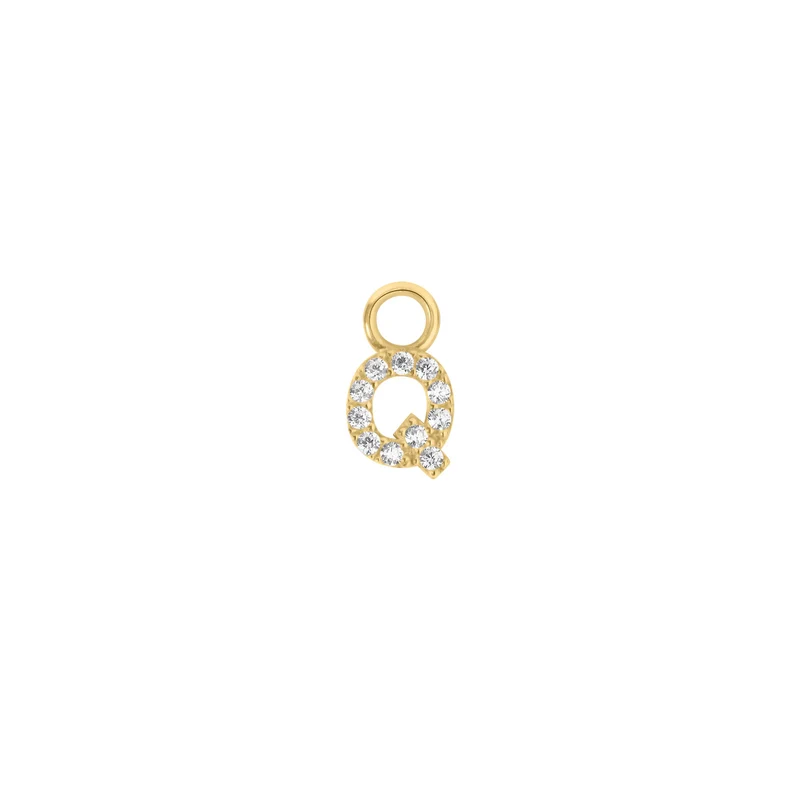 Mini Crystal Letter Charm (Ohrring Charm)