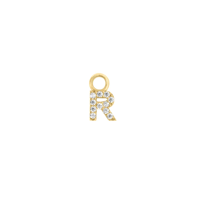 Mini Crystal Letter Charm (Ohrring Charm)