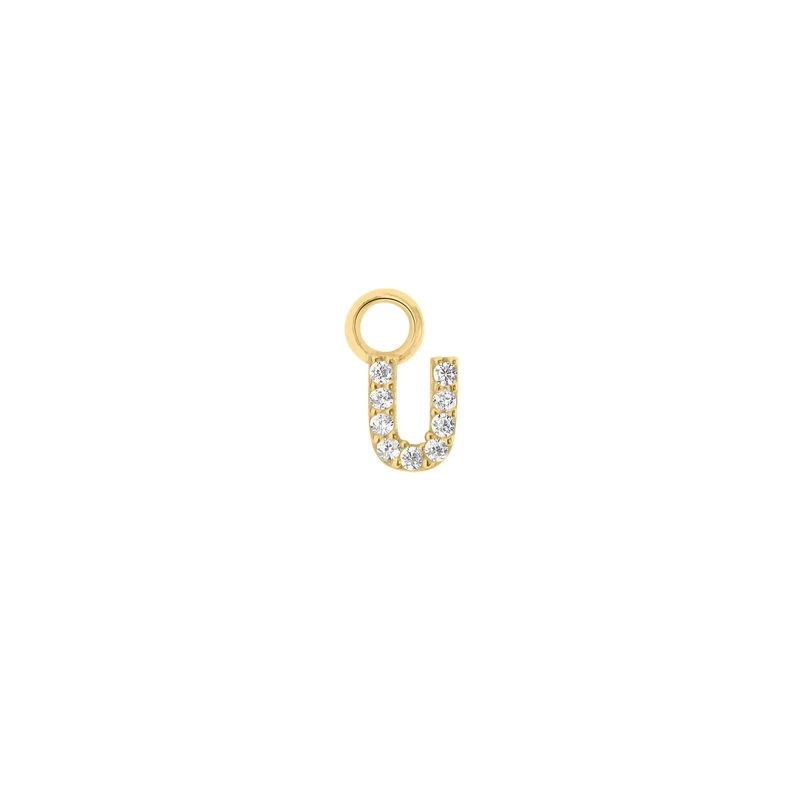 Mini Crystal Letter Charm (Ohrring Charm)