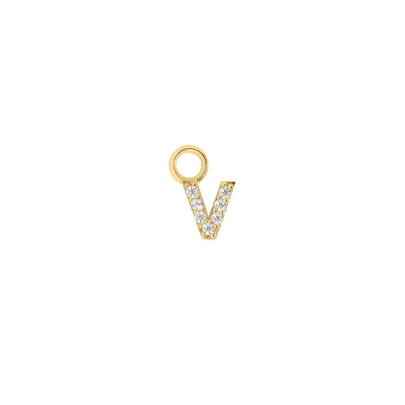 Mini Crystal Letter Charm (Ohrring Charm)