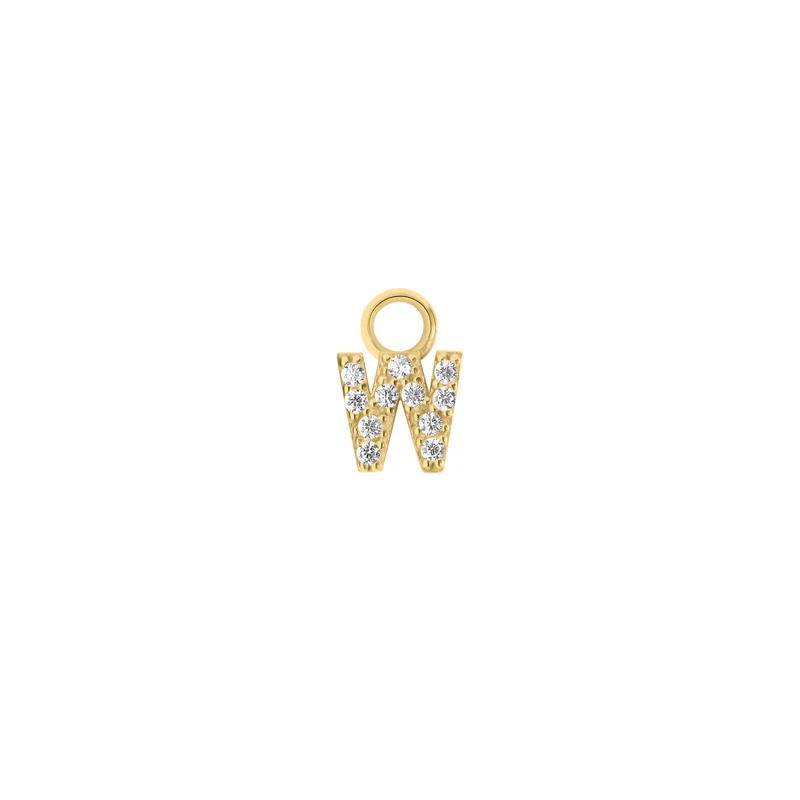Mini Crystal Letter Charm (Ohrring Charm)
