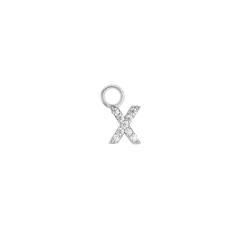 Mini Crystal Letter Charm (Ohrring Charm)