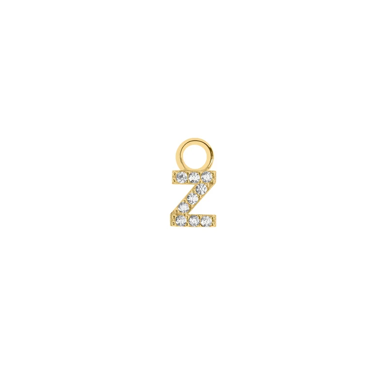 Mini Crystal Letter Charm (Ohrring Charm)
