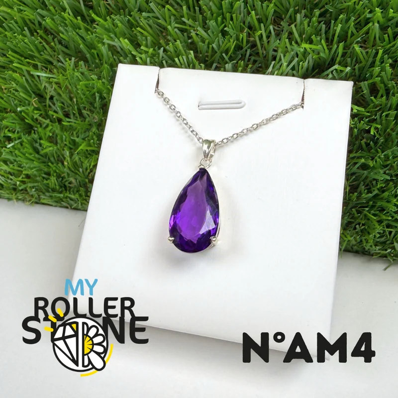 Facettierter brasilianischer Amethyst-Anhänger (BAIA) #AM4