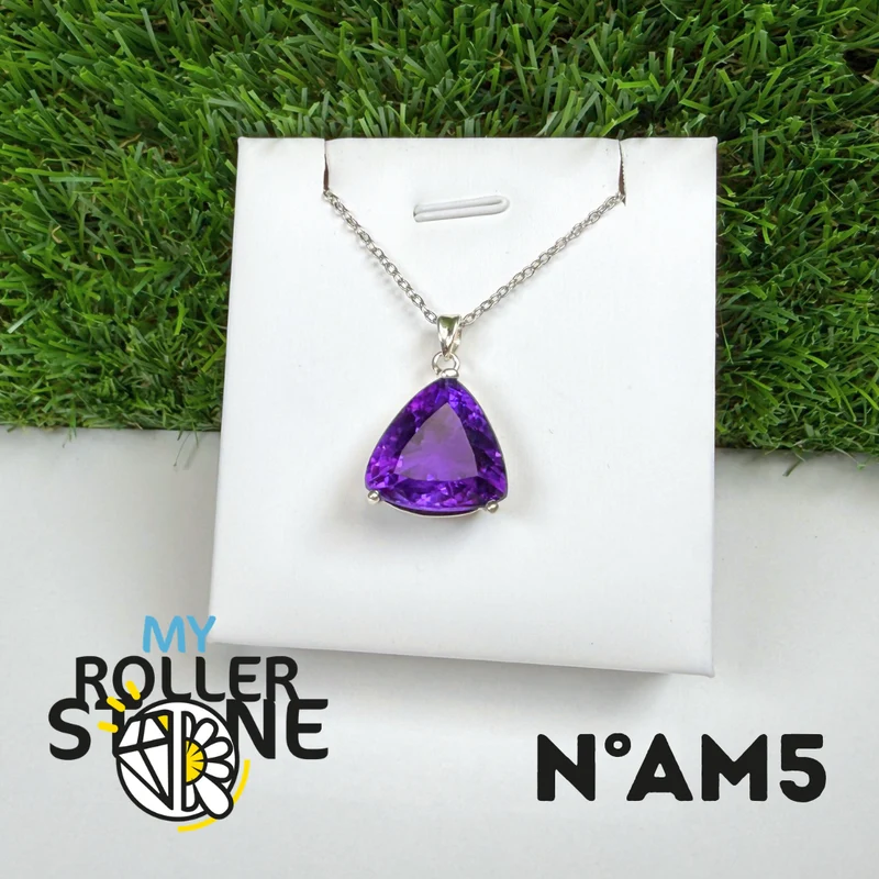 Facettierter brasilianischer Amethyst-Anhänger (BAIA) #AM5