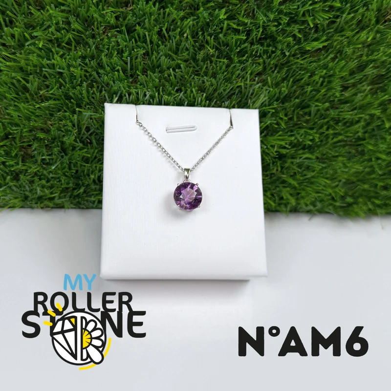 Facettierter brasilianischer Amethyst-Anhänger (BAIA) #AM6