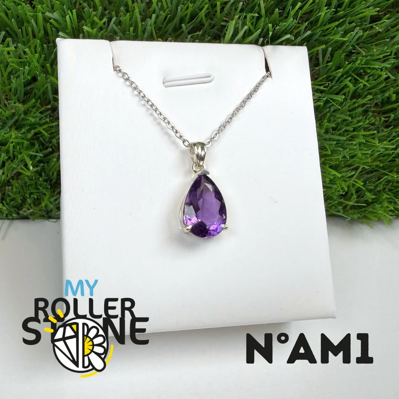 Facettierter brasilianischer Amethyst-Anhänger (BAIA) #AM1