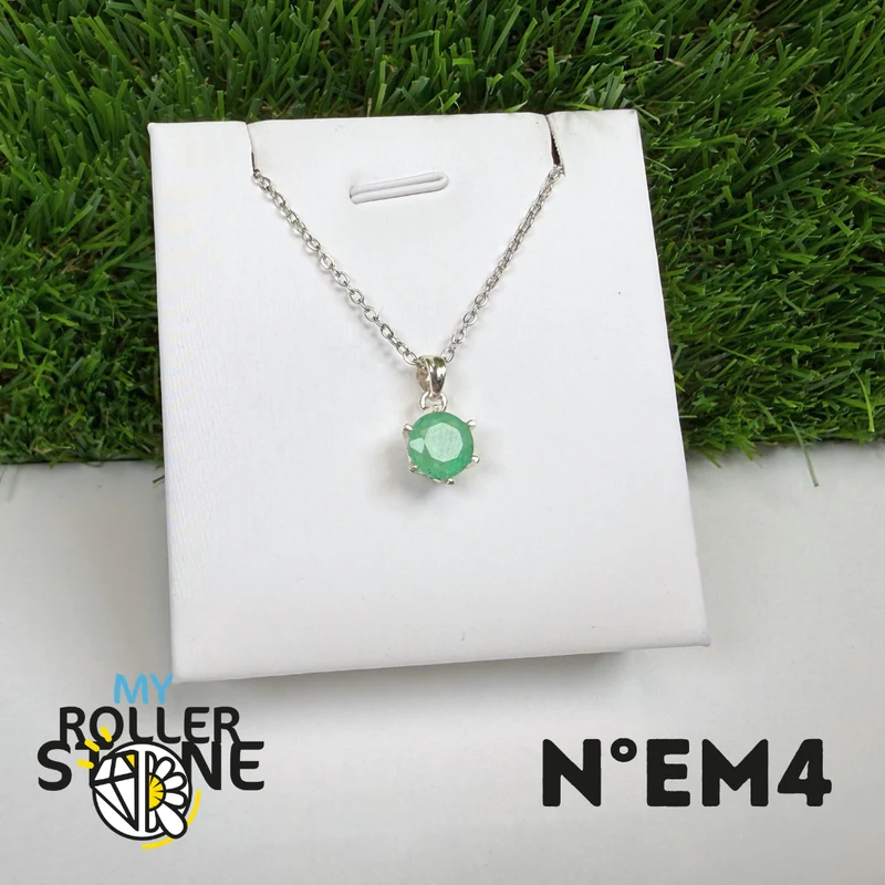 Brasilianischer Smaragdanhänger in 925er Sterlingsilber #EM4