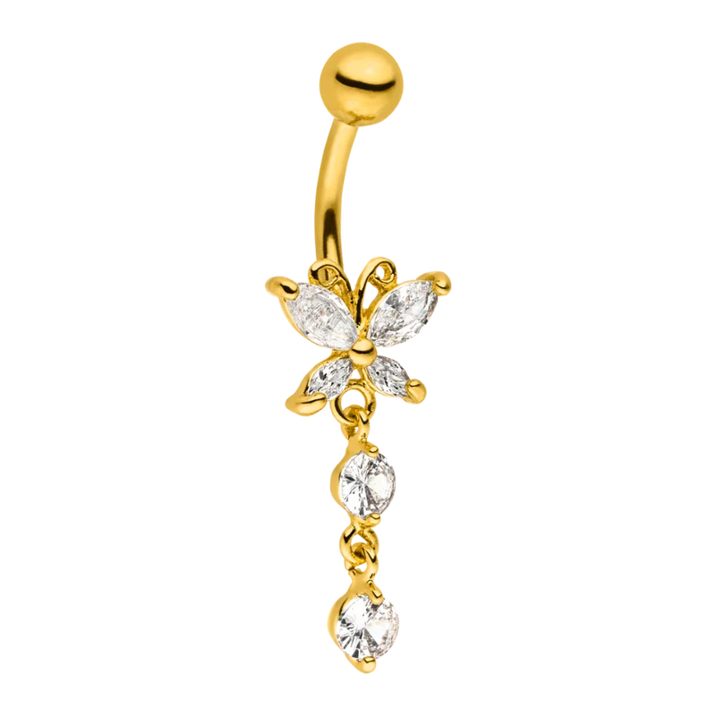 Timeless Butterfly Belly Piercing - Titan