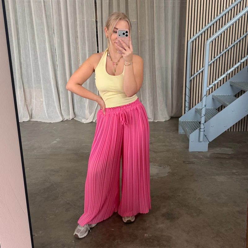 Plissee Hose - Pinky