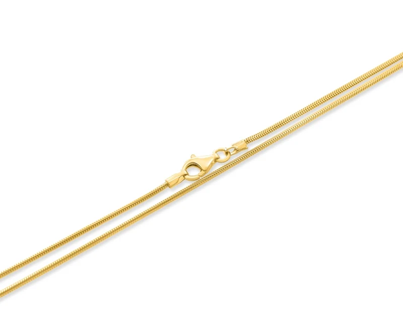 38 cm SCHLANGENKETTE VERGOLDET 925 Sterling Silber Kette einzelne Halskette Gold