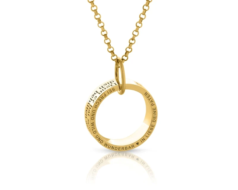 TAUFKETTE RING GRAVUR GOLD SPRUCH HALSKETTE NAMEN TAUFSCHMUCK TEXT