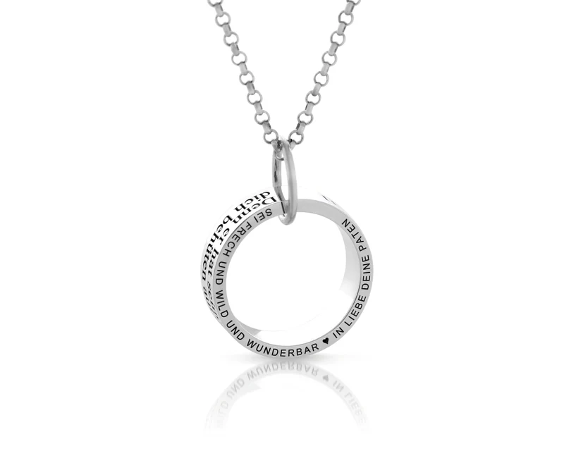 RING KETTE SPRUCH TAUFKETTE GRAVUR GESCHENK ZUR TAUFE 925 SILBER