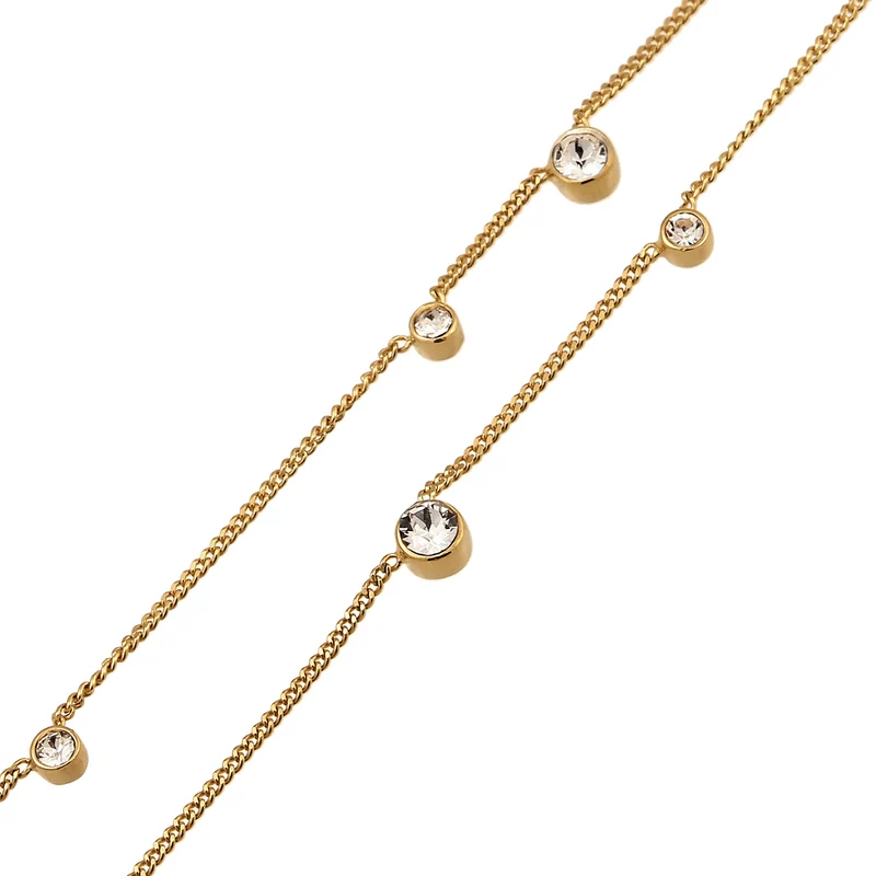 Layer-Halskette | Mit Kristallen von Swarovski® (Weiß)